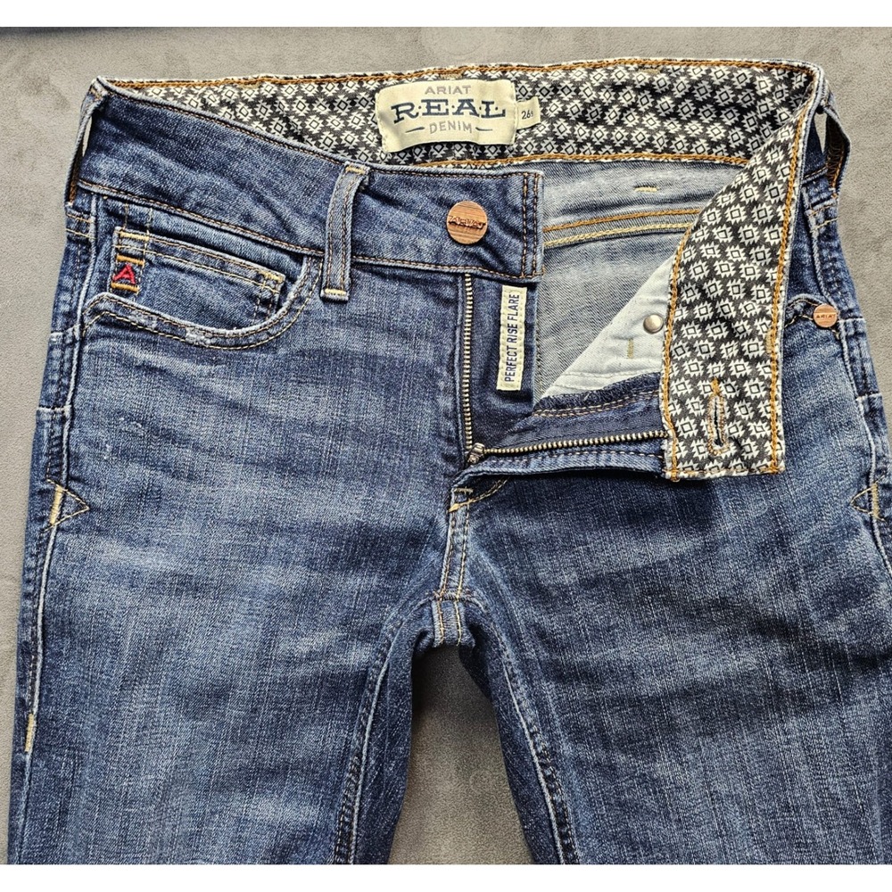 ARIAT REAL Siren Perfect Rise Flare Jeans Women 26S Blue Denim 10045406
